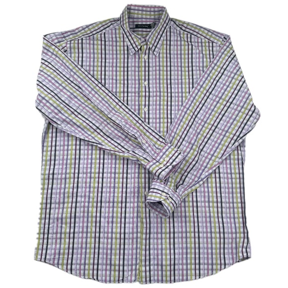 COPY - St. Croix Multi Color Plaid Long Sleeve Luxury Button Down Shirt * Sz XL - Picture 1 of 5